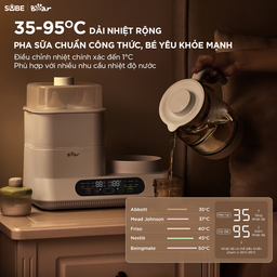 Máy Hâm Sữa Tiệt Trùng Bear 1.3L Đun Nước Pha Sữa Cho Bé Máy Tiệt Trùng Vệ Sin…