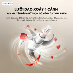 Máy Xay Thịt BEAR 1.8L Cối Thủy Tinh Xay Thịt Cá Rau Củ Cực Nhuyễn Công Suất 3…