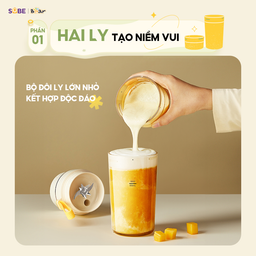 Máy Xay Sinh Tố Cầm Tay Bear Xay Rau Củ Quả Làm Sinh Tố Nước Ép Mini Tích Điện…