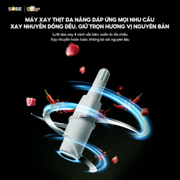 Máy Xay Thịt Bear 1.8L Hạt Cứng Gia Vị An Toàn Chịu Nhiệt Công Suất 300W SB-MX…
