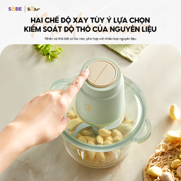 Máy Xay Thịt Bear 1.8L Hạt Cứng Gia Vị An Toàn Chịu Nhiệt Công Suất 300W SB-MX…