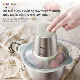 Máy Xay Thịt Cối Inox Bear 1.8L Xay Nhanh Xay Nhuyễn Thịt Cá 4 Lưỡi Dao CH-4H03F