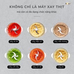 Máy Xay Thịt Bear 2L SB-MA02L Cối Thủy Tinh Xay Rau Củ Hạt Cứng Cực Nhuyễn Chố…
