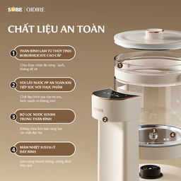 (GIÁ ĐỘC QUYỀN) Bình Thủy Điện OIDIRE 2.5L Đun Nước Giữ Nhiệt - ODI01A