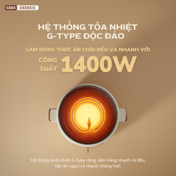 (GIÁ ĐỘC QUYỀN) Nồi lẩu Oidire 4L ODI07A Chiên Xào Nấu, Có Xửng Hấp Tiết Kiệm…