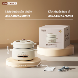 (GIÁ ĐỘC QUYỀN) Nồi lẩu Oidire 4L ODI07A Chiên Xào Nấu, Có Xửng Hấp Tiết Kiệm…