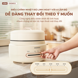 (GIÁ ĐỘC QUYỀN) Nồi lẩu Oidire 4L ODI07A Chiên Xào Nấu, Có Xửng Hấp Tiết Kiệm…
