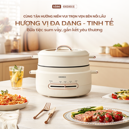 (GIÁ ĐỘC QUYỀN) Nồi lẩu Oidire 4L ODI07A Chiên Xào Nấu, Có Xửng Hấp Tiết Kiệm…