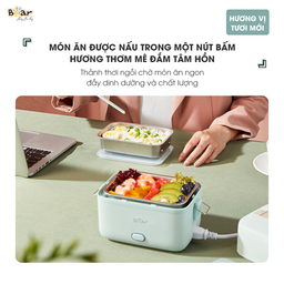 (Hàng đã sử dụng Giao màu xanh-hồng ngẫu nhiên)Hộp Cơm Cắm Điện Bear 2 Tầng 3…