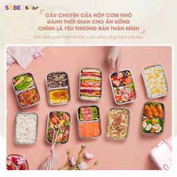 (Hàng đã sử dụng Giao màu xanh-hồng ngẫu nhiên)Hộp Cơm Cắm Điện Bear 2 Tầng 3…
