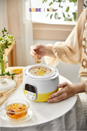 Nồi nấu chậm Bear 0.8L SUBE001 nấu cháo, chưng yến, hầm rau củ (3 màu xanh - h…