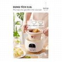 Nồi nấu chậm Bear 0.8L SUBE001 (3 màu xanh - hồng - vàng) nấu cháo, chưng yến, hầm rau củ - Ảnh 10