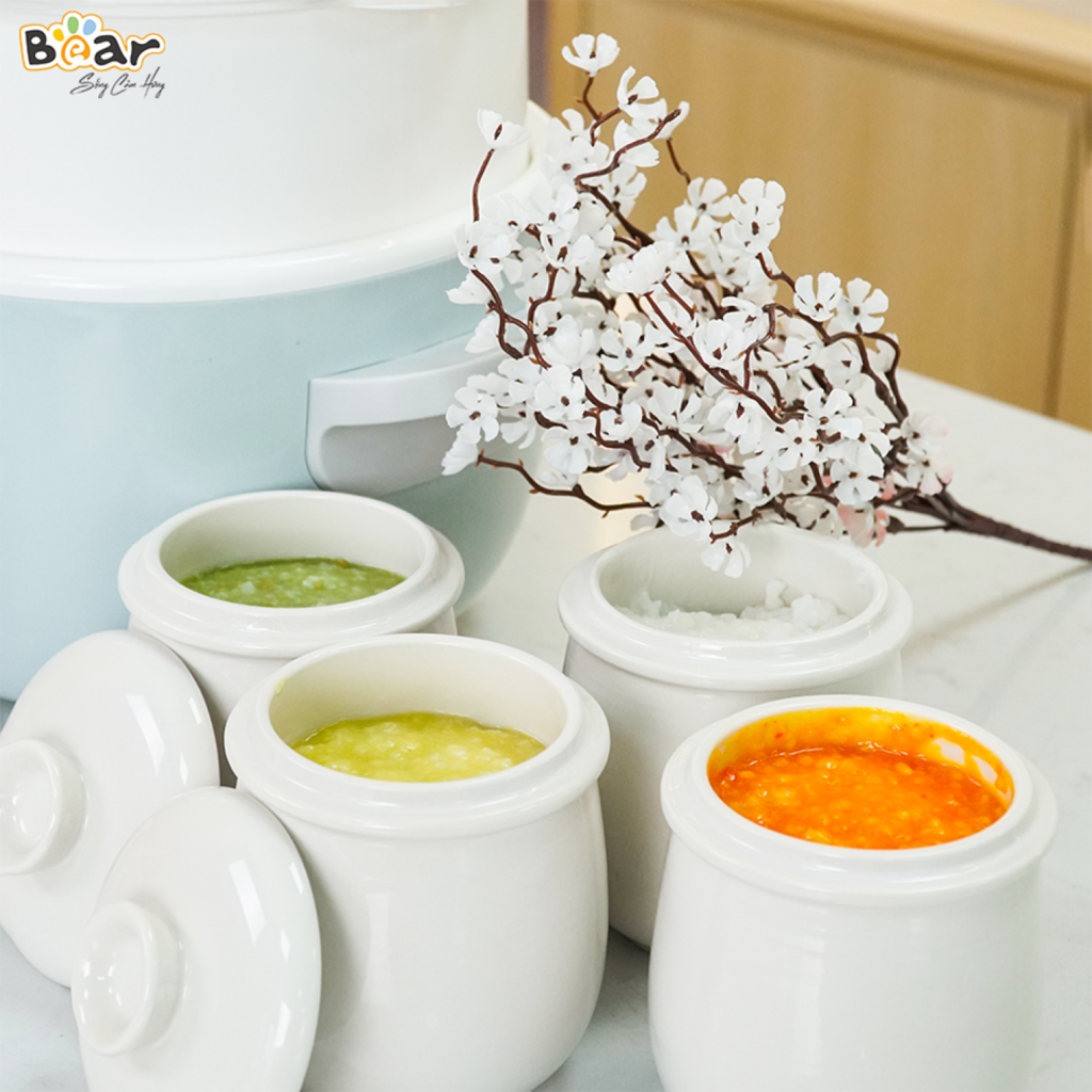 Nồi Nấu Chậm 2,5L Bear SUBE003 Chính Hãng Đa Năng Nấu Cháo, Chưng Yến Bản Tiếng Việt - Ảnh 4