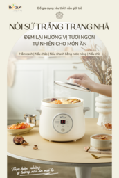 (Sale) Nồi nấu chậm trực tiếp BEAR 1,5L SB-NNC15, nấu cháo, kho, hầm ninh đồ ă…