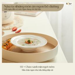 (Sale) Nồi nấu chậm trực tiếp BEAR 1,5L SB-NNC15, nấu cháo, kho, hầm ninh đồ ă…