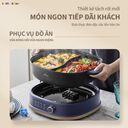 Nồi Lẩu 2 Ngăn Bear Đa Năng NL60U Chế Độ Nấu Lẩu Hầm Ninh Chiên Rán Xào Chống Dính Cực Tốt - Ảnh 8