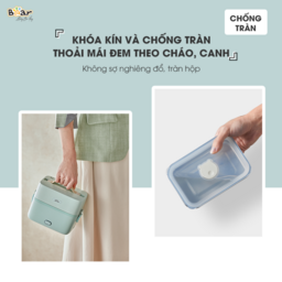 Hộp Cơm Cắm Điện Bear 2 Tầng 3 Ngăn Hâm Nóng Cực Nhanh Inox 304 An Toàn SB-HC1…
