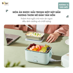 Hộp Cơm Cắm Điện Bear 2 Tầng 3 Ngăn Hâm Nóng Cực Nhanh Inox 304 An Toàn SB-HC1…