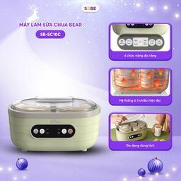 Máy Làm Sữa Chua Bear 1,7L Tiết Kiệm Thời Gian Đảm Bảo An Toàn Vệ Sinh SB-SC10C