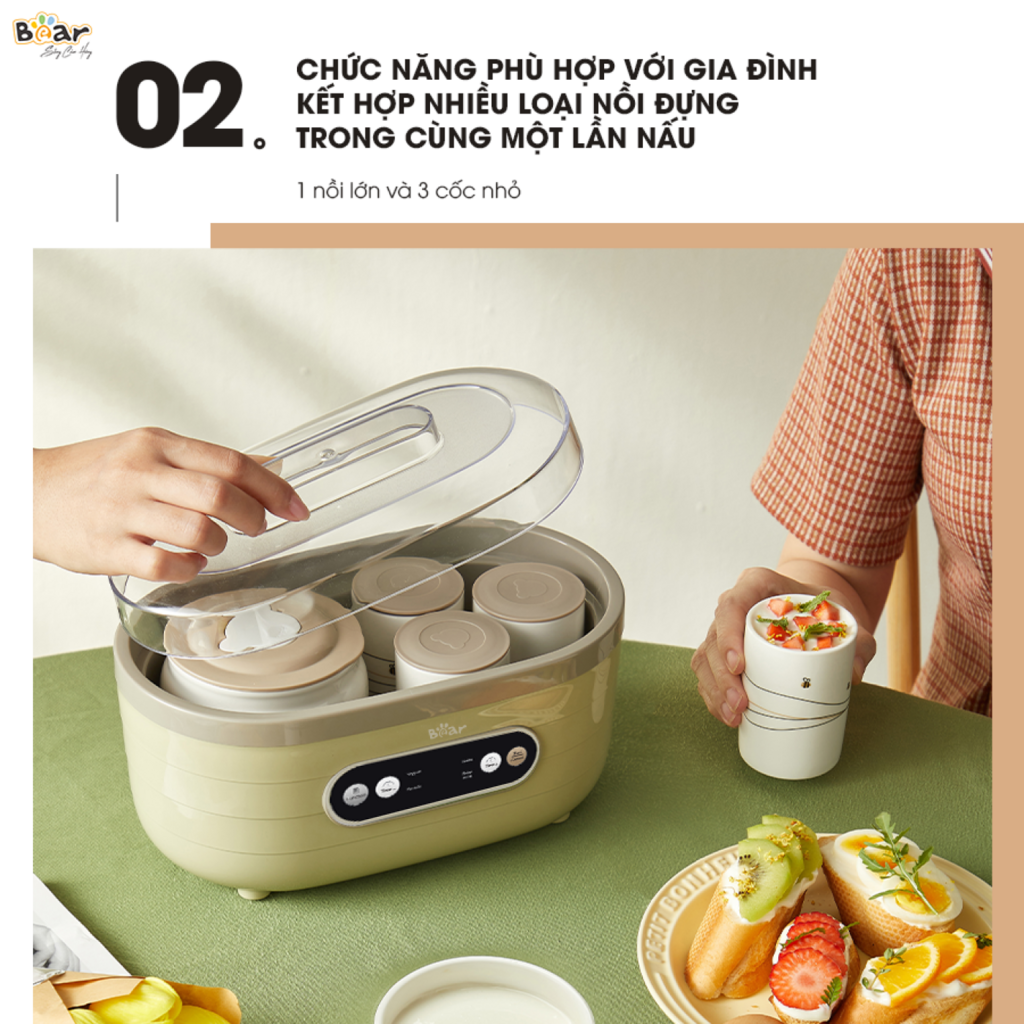 Máy Làm Sữa Chua Bear 1,75L SB-SC10C - Ảnh 3