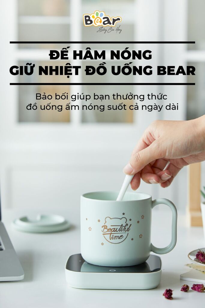 (GIÁ ĐỘC QUYỀN) Đế Làm Nóng Đồ Uống Bear Hâm Trà, Hâm Sữa Nhanh, Vật Liệu An Toàn Tiết Kiệm - C16J5 - Ảnh 2