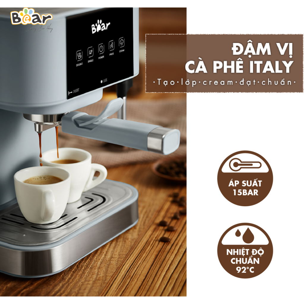 Máy Pha Cà Phê Bear Tự Động Đa Năng Pha Cafe, Pha Espresso Phù Hợp Với Gia Đình, Công Ty CF-B15V1 - Ảnh 4