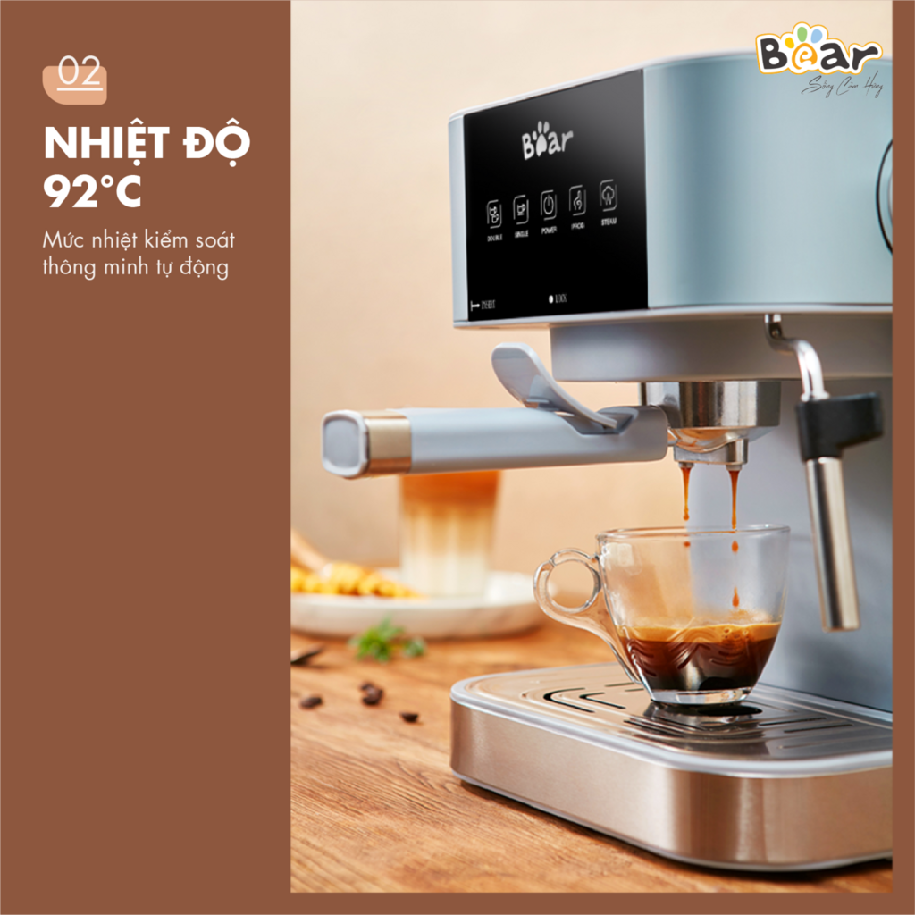 Máy Pha Cà Phê Bear Tự Động Đa Năng Pha Cafe, Pha Espresso Phù Hợp Với Gia Đình, Công Ty CF-B15V1 - Ảnh 6