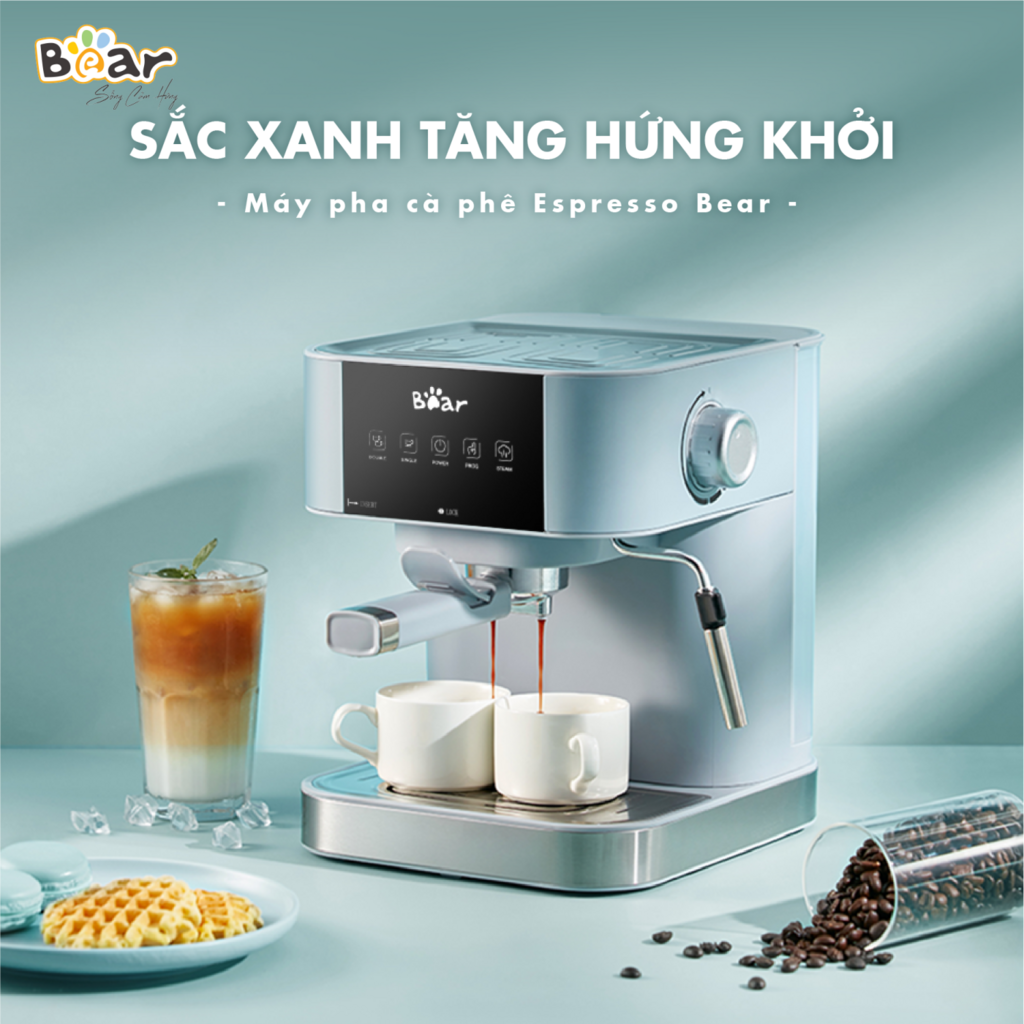 Máy Pha Cà Phê Bear Tự Động Đa Năng Pha Cafe, Pha Espresso Phù Hợp Với Gia Đình, Công Ty CF-B15V1 - Ảnh 7