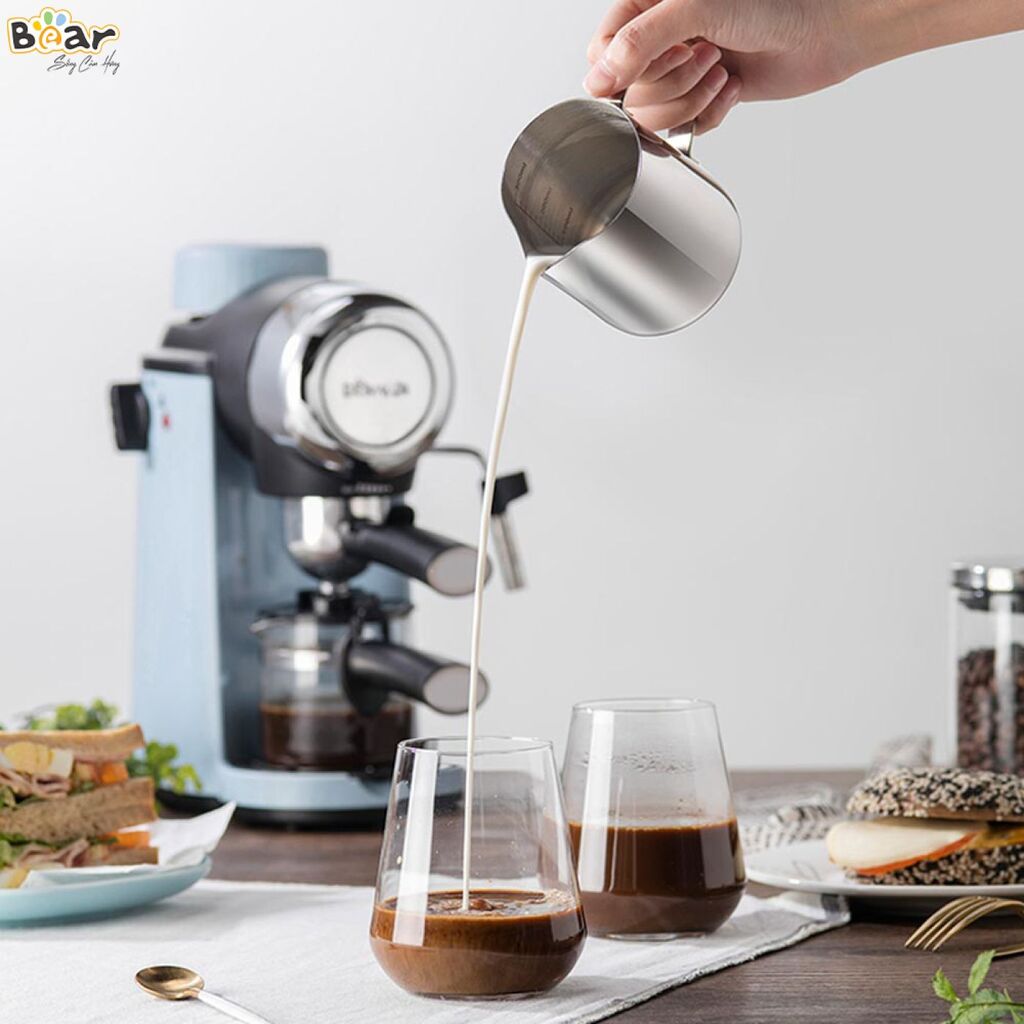 Máy Pha Caphe Bear Tự Động Pha Cafe, Pha Espresso Phong Cách Ý CF-B02V1 - Ảnh 3