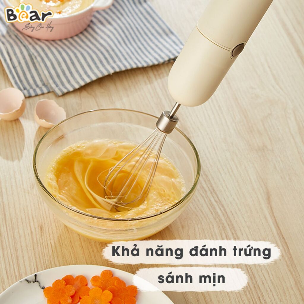 (GIÁ ĐẶC BIỆT) Bộ Máy Xay BEAR Đa Năng, Xay tỏi ớt, Đánh Trứng Cầm Tay Tiện Lợi - JBQ-B50E1 - Ảnh 7