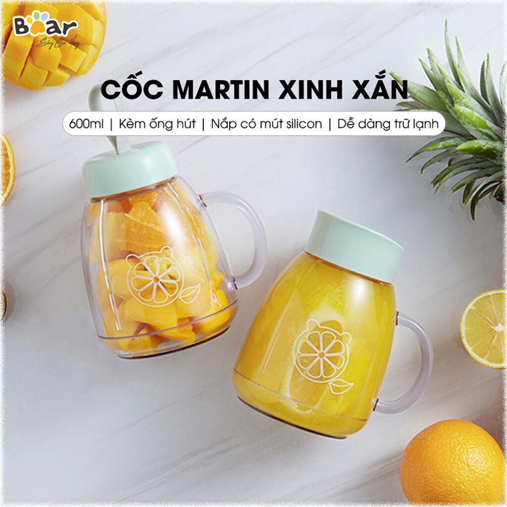 (GIÁ ĐỘC QUYỀN) Máy Xay Sinh Tố Cầm Tay Bear, Xay Hoa Quả Công Suất Lớn, Chất Liệu An Toàn LLJ-D04A1 - Ảnh 6
