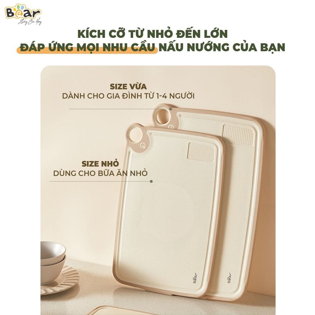 Thớt Bear cao cấp, kháng khuẩn, chất liệu an toàn CX-E0023 (Size S)