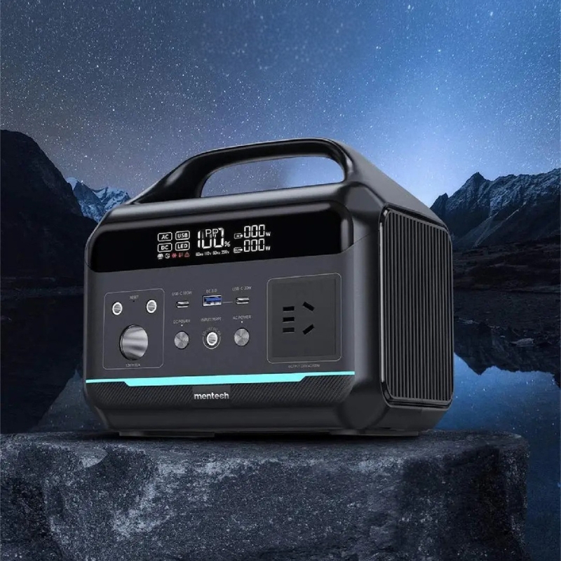 Trạm sạc MENTECH 300W MT300 dung lượng 204.8Wh, 2 cổng C 100W & 30W, sạc 220v