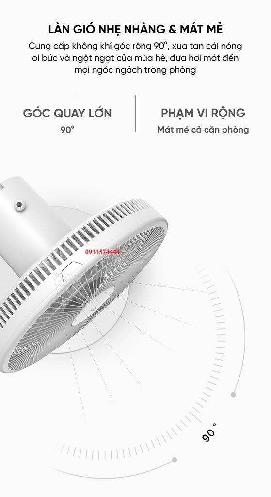 Quạt cây đứng 11 cánh XIAOMI Viomi VXFS12A-J, có thể tăng giảm chiều cao - Ảnh 6