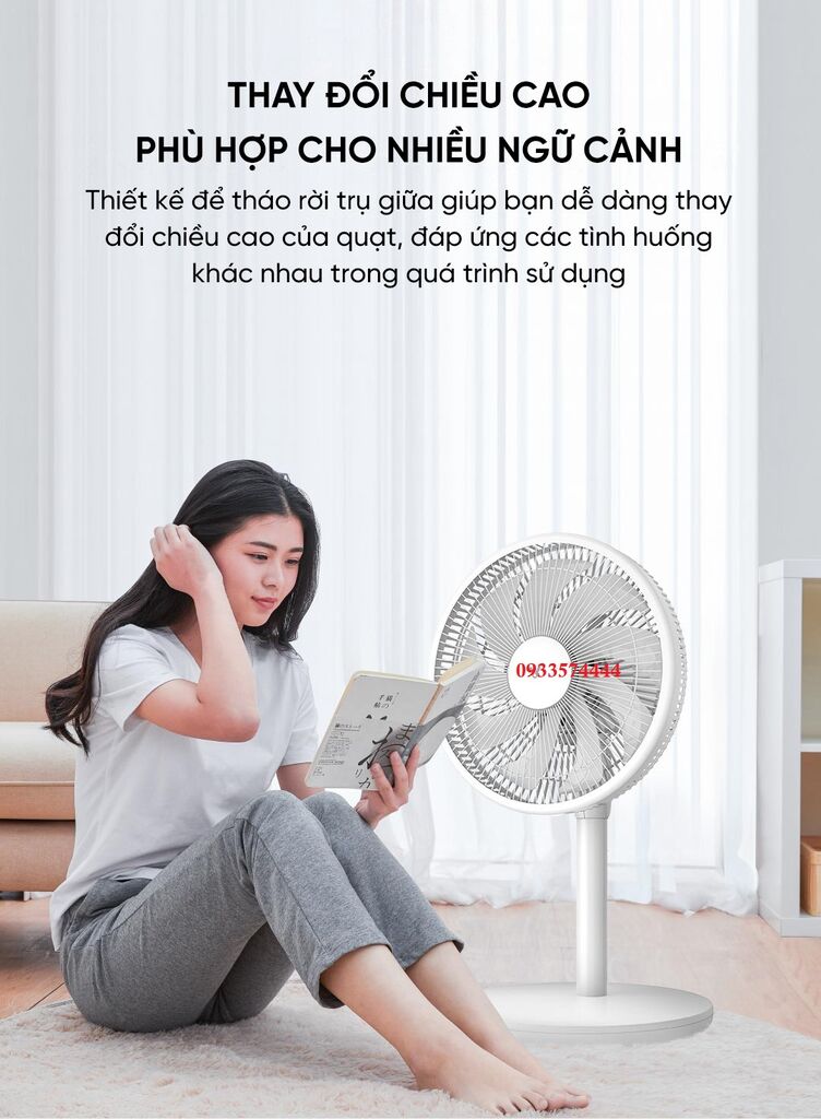 Quạt cây đứng 11 cánh XIAOMI Viomi VXFS12A-J, có thể tăng giảm chiều cao - Ảnh 7