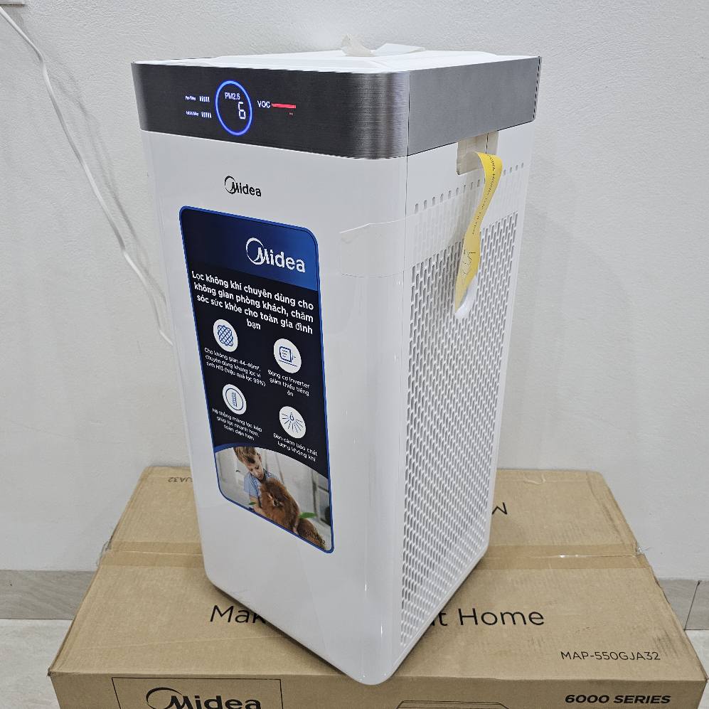 Máy lọc không khí Midea MAP-550GJA32 công suất 38W, 5 lớp lọc. - Ảnh 4