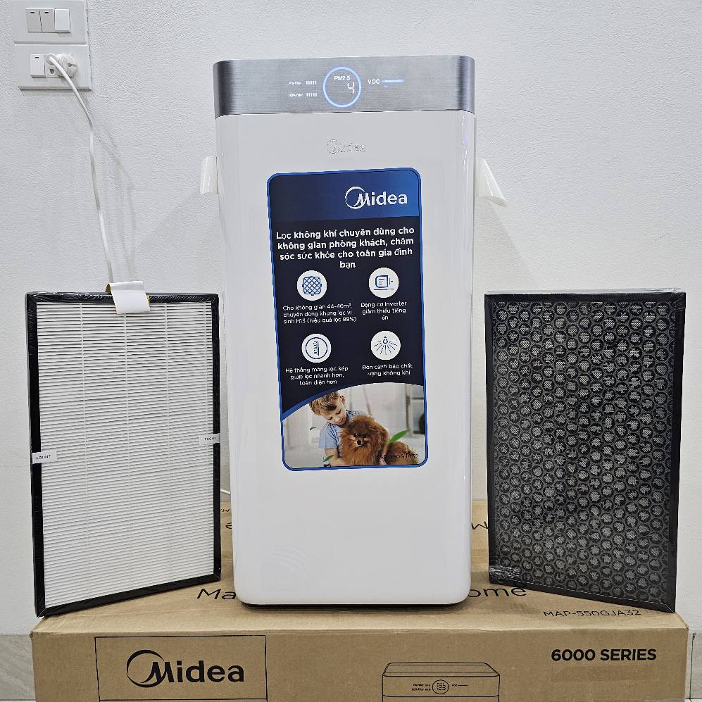 Máy lọc không khí Midea MAP-550GJA32 công suất 38W, 5 lớp lọc. - Ảnh 3