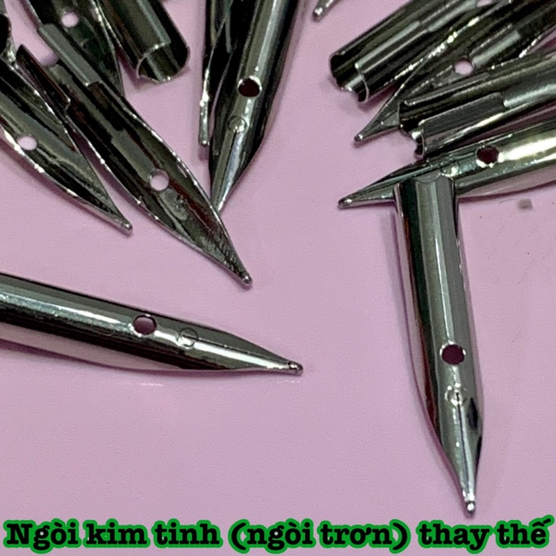 Combo 10 Ngòi kim tinh, ngòi trơn thay thế cho bút máy sử dụng ngòi kim tinh