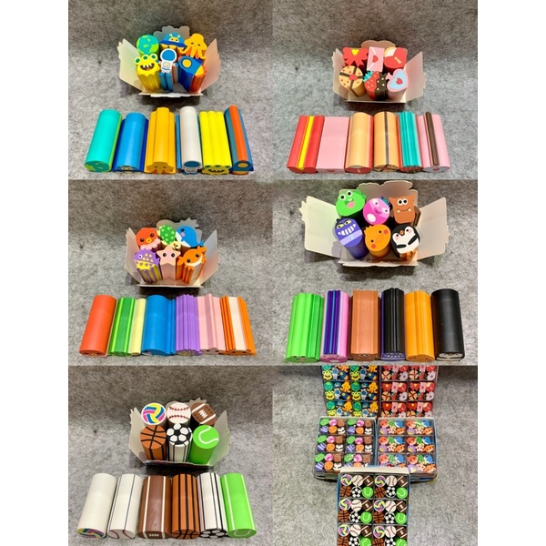 Gôm, tẩy dài 5cm, đường kính 2cm có nhiều mẫu mã đặc sắc
