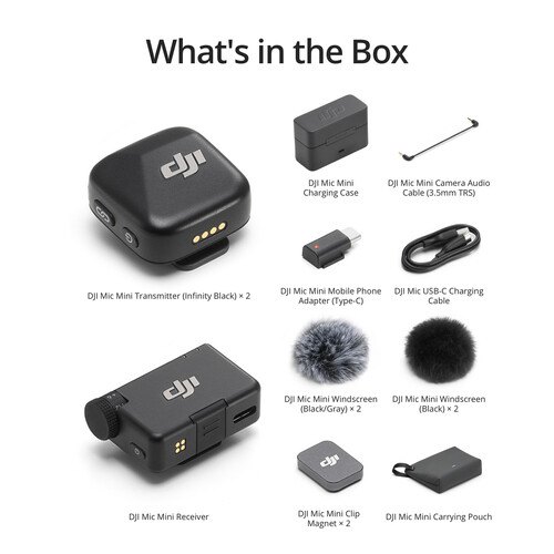 DJI MIC MINI (2 TX + 1 RX + CHARGING CASE) - Open Box