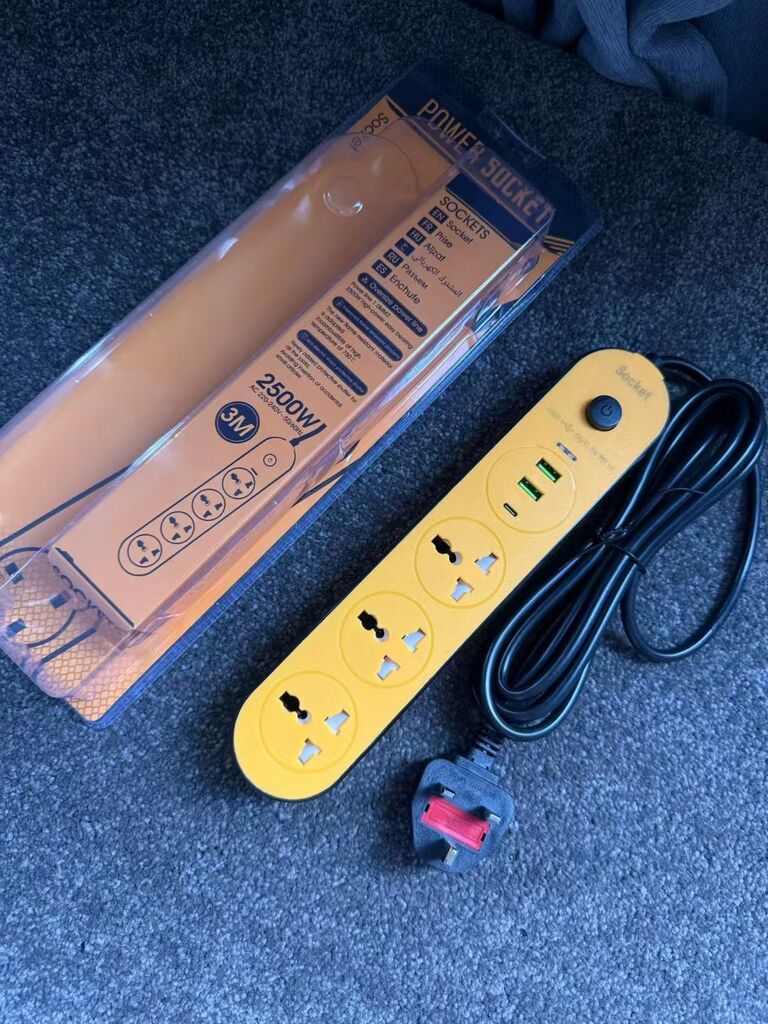 Ổ cắm điện đa năng 3M – 2500W (kèm cổng sạc USB + Type C ) - Ảnh 2