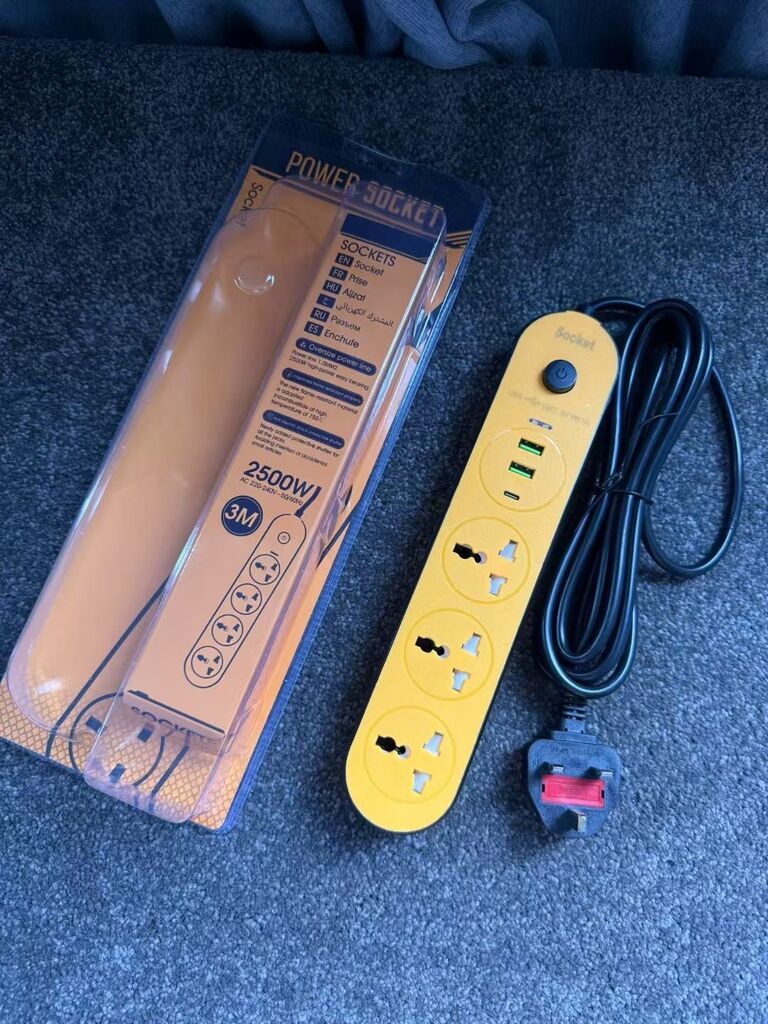 Ổ cắm điện đa năng 3M – 2500W (kèm cổng sạc USB + Type C ) - Ảnh 3