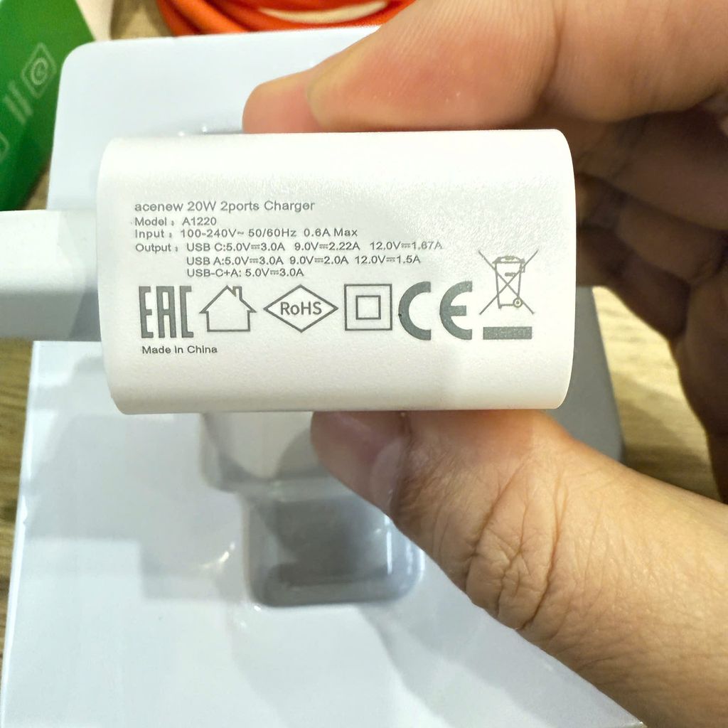 Củ sạc nhanh 2 cổng 20w acenew xuất âu và thị trường nga - Ảnh 3