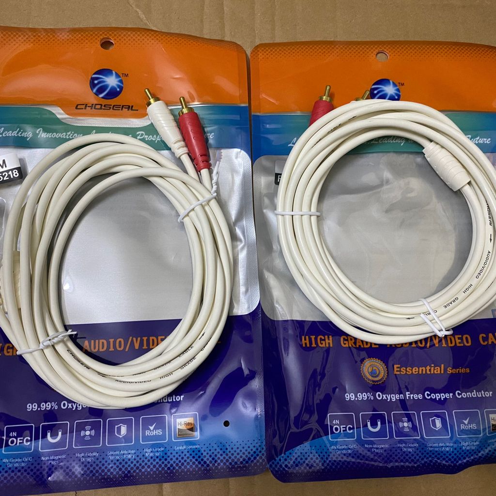 Dây loa 1 đầu 3.5 ra 2 đầu AV Dài 3M dùng kết nối từ điện thoại, máy nghe nhạc ra loa âm ly