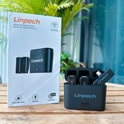 Bộ Micro Thu Âm Không Dây Linpech M105Plus có Dock sạc | Khử tiếng ồn phù hợp…