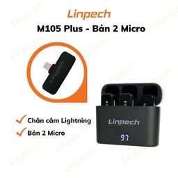 Bộ Micro Thu Âm Không Dây Linpech M105Plus có Dock sạc | Khử tiếng ồn phù hợp…