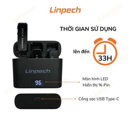 Bộ Micro Thu Âm Không Dây Linpech M105Plus có Dock sạc | Khử tiếng ồn phù hợp…