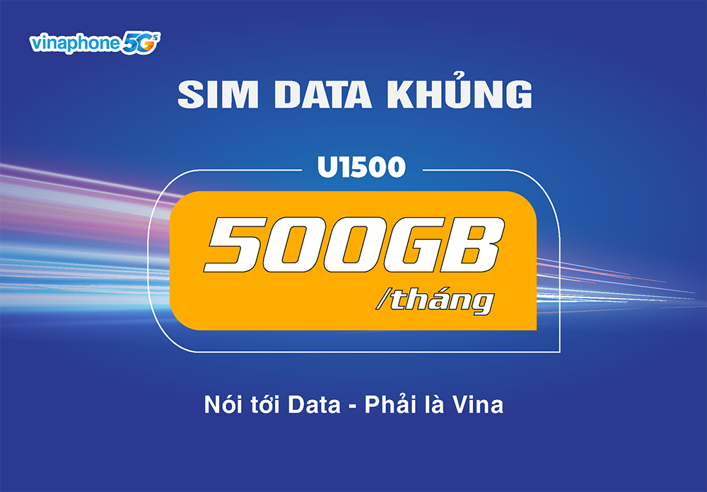 Sim vina 500Gb/ tháng tốc độ cao 1 năm