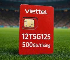 12T5G125 Viettel sim data 500Gb/ Tháng, 6000Gb/ năm