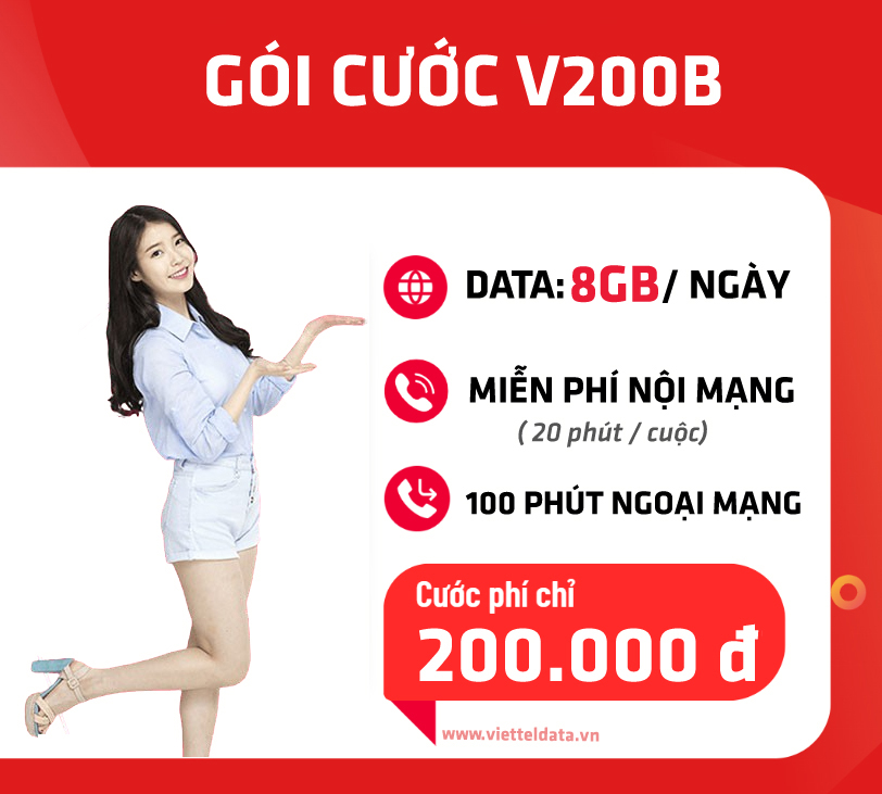 1 năm gói data lớn + gọi của Viettel V160B V180B V200B